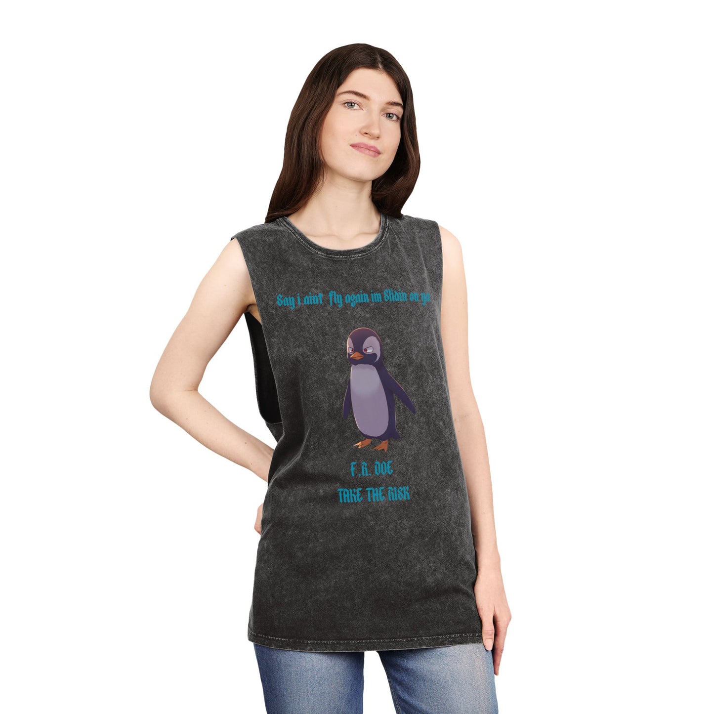 SLIDIN ON YA, Stonewash Tank Top