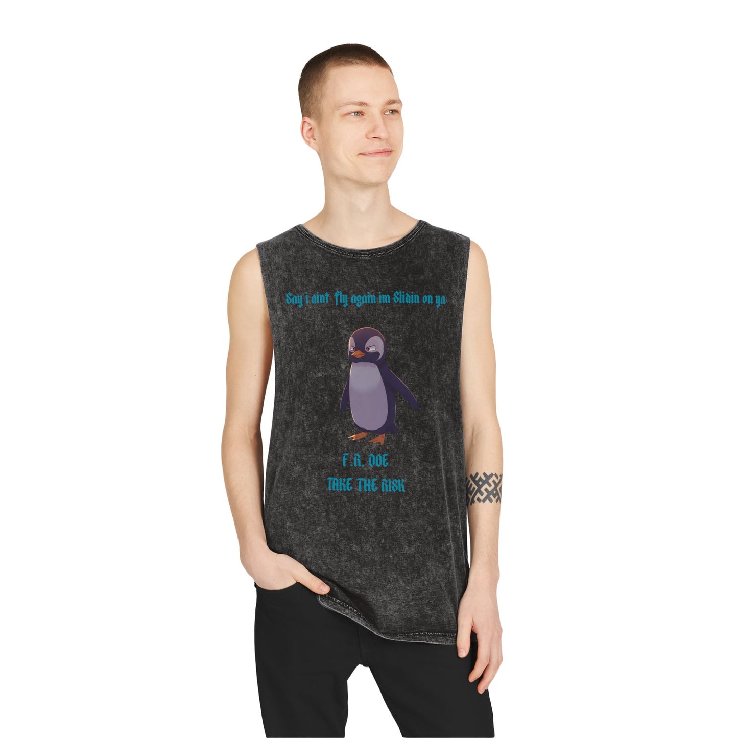 SLIDIN ON YA, Stonewash Tank Top